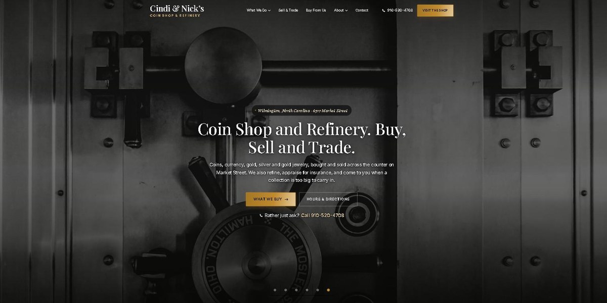 Cindi & Nick&rsquo;s Coin Shop website screenshot